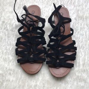 Carlos by Carlos Santana black lace up sandals